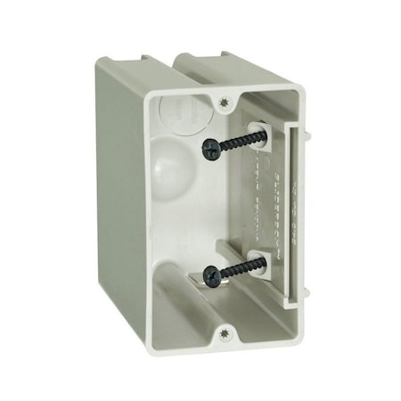 Sliderbox Wall - Switch/Receptacle, 1 Gang, Polyvinyl Chloride, Wall - Switch/Receptacle Box Type SB-1